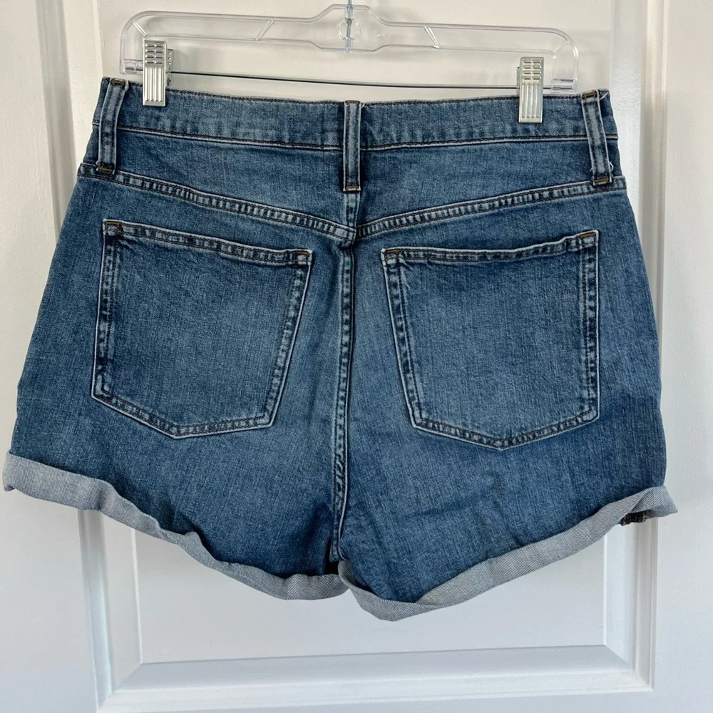 J. Crew High Rise Medium Wash Denim Short Size 30